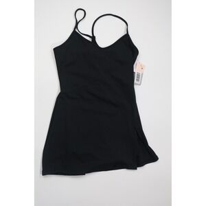 JustFab Active Dress Black Mini Side Slit Racerback Athletic Gym Wear Size M
